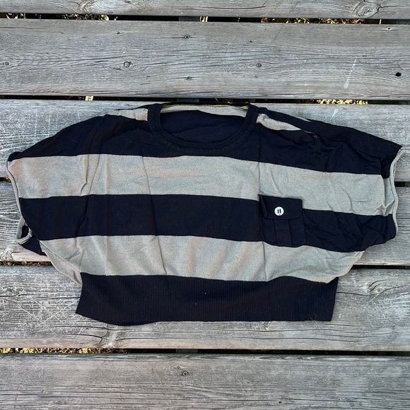 Tops - Comfy Striped Sweater Shirt